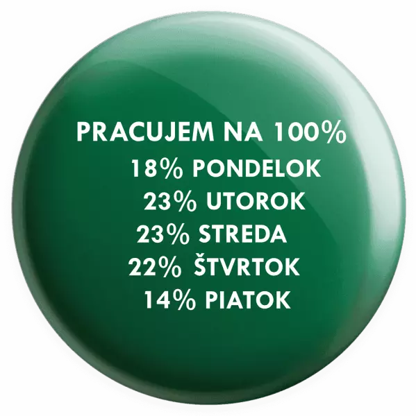 Placka Pracujem na 100%