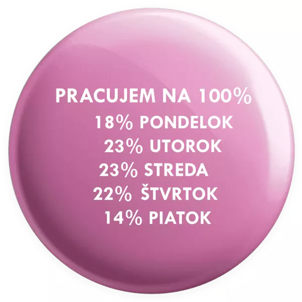 Placka Pracujem na 100%