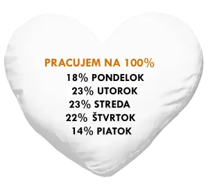 Vankúš Pracujem na 100%