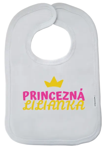 Detský podbradník Princezná s menom