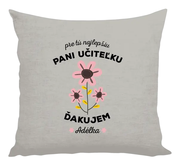 Vankúš Pre tú najlepšiu pani učiteľku 