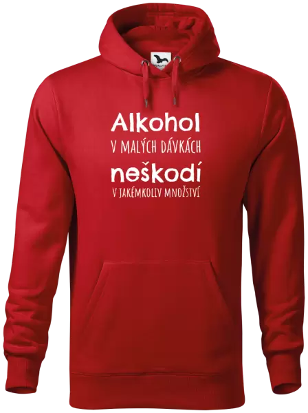 Pánská mikina Alkohol v malých dávkách neškodí v jakémkoliv množství