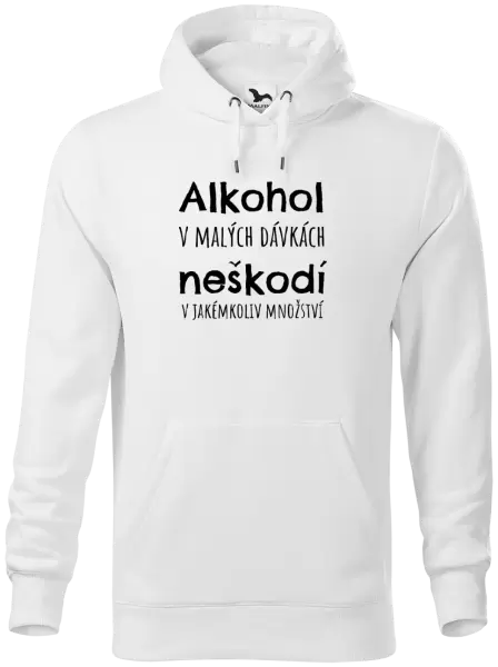 Pánská mikina Alkohol v malých dávkách neškodí v jakémkoliv množství