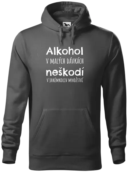 Pánská mikina Alkohol v malých dávkách neškodí v jakémkoliv množství