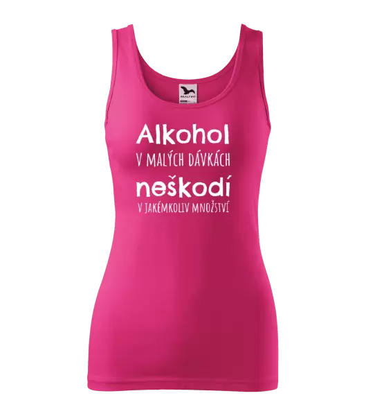 Dámské tílko Alkohol v malých dávkách neškodí v jakémkoliv množství