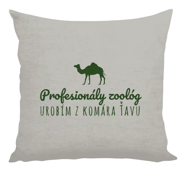 Vankúš Profesionálny zoológ urobím z komára ťavu