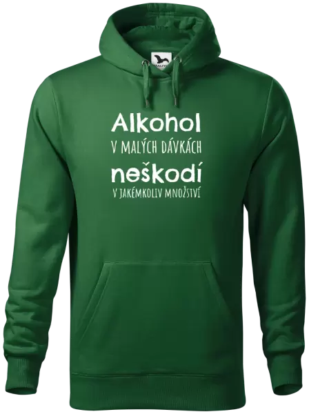 Pánská mikina Alkohol v malých dávkách neškodí v jakémkoliv množství