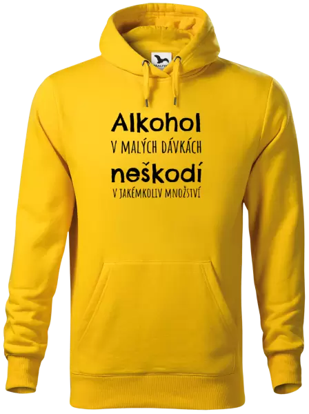 Pánská mikina Alkohol v malých dávkách neškodí v jakémkoliv množství