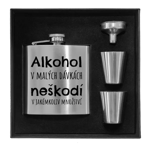 Placatka v krabičce Alkohol v malých dávkách neškodí v jakémkoliv množství
