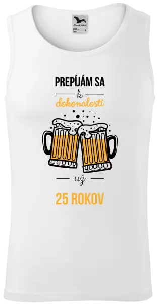 Pánske tielko Prepíjám sa k dokonalosti už x rokov