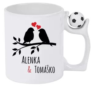 Hrnček Vtáčiky na vetve-vlastné mená