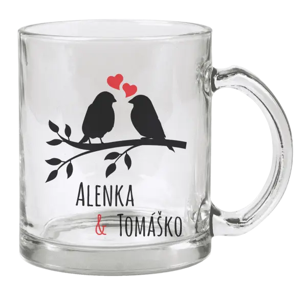 Hrnček Vtáčiky na vetve-vlastné mená