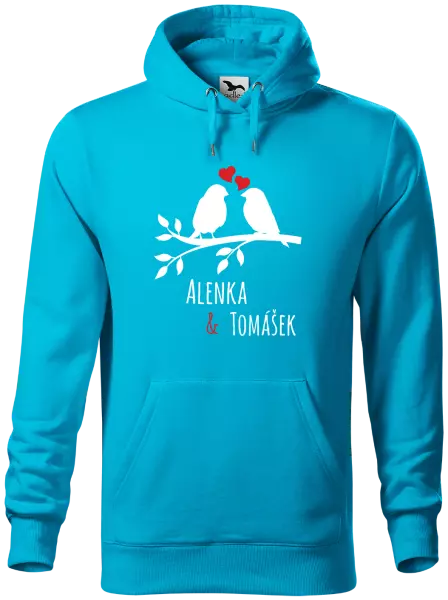 Pánska mikina Vtáčiky na vetve-vlastné mená