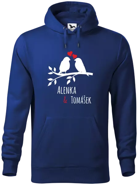 Pánska mikina Vtáčiky na vetve-vlastné mená