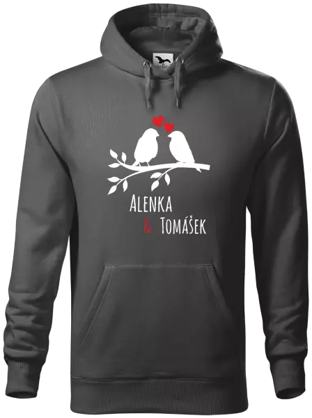 Pánska mikina Vtáčiky na vetve-vlastné mená
