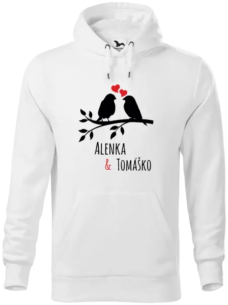 Pánska mikina Vtáčiky na vetve-vlastné mená