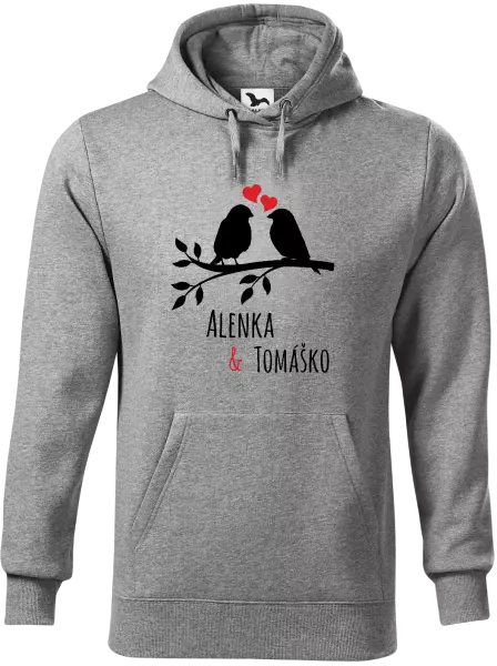 Pánska mikina Vtáčiky na vetve-vlastné mená