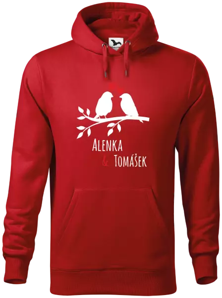 Pánska mikina Vtáčiky na vetve-vlastné mená