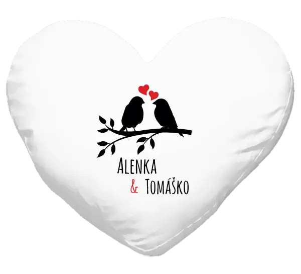 Vankúš Vtáčiky na vetve-vlastné mená