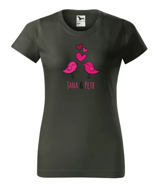 Dámske tričko Vtáčiky s menami