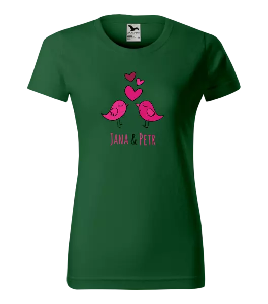 Dámske tričko Vtáčiky s menami