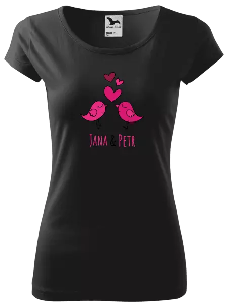 Dámske tričko Vtáčiky s menami