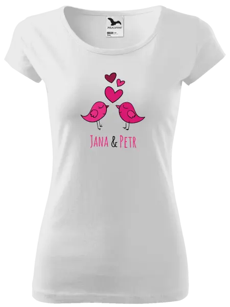 Dámske tričko Vtáčiky s menami