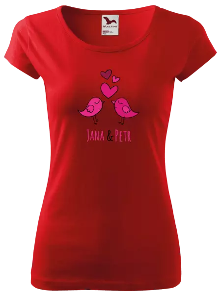 Dámske tričko Vtáčiky s menami