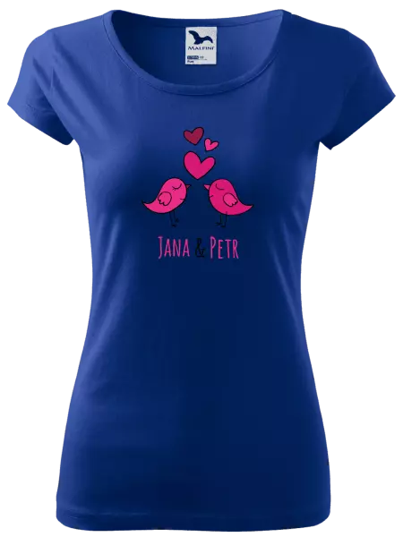 Dámske tričko Vtáčiky s menami