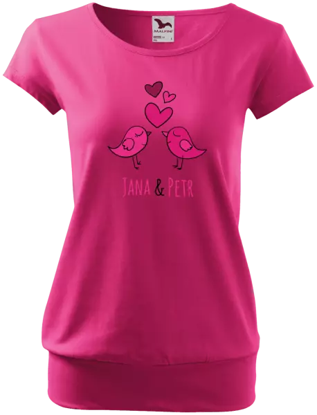 Dámske tričko Vtáčiky s menami