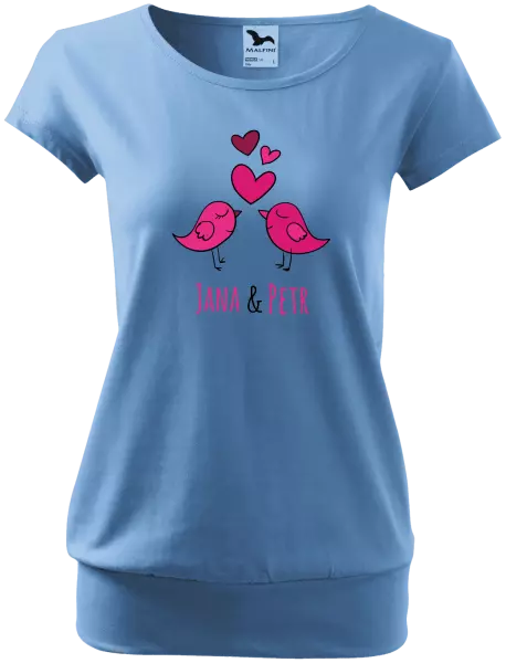Dámske tričko Vtáčiky s menami