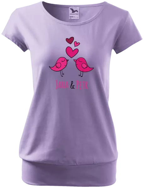 Dámske tričko Vtáčiky s menami