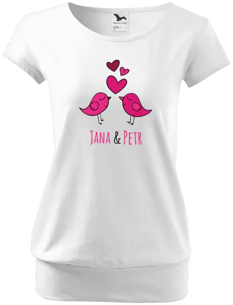 Dámske tričko Vtáčiky s menami