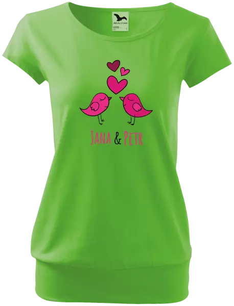 Dámske tričko Vtáčiky s menami