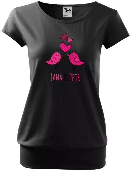 Dámske tričko Vtáčiky s menami