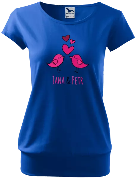 Dámske tričko Vtáčiky s menami