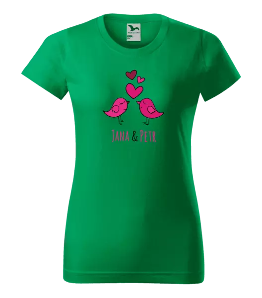 Dámske tričko Vtáčiky s menami