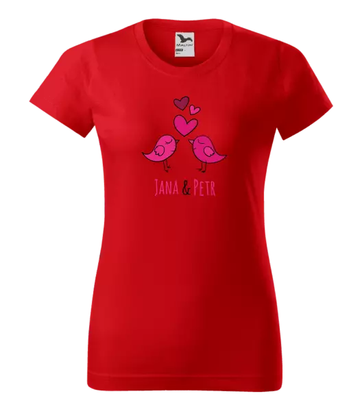 Dámske tričko Vtáčiky s menami