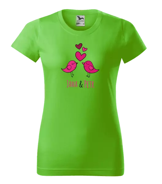 Dámske tričko Vtáčiky s menami