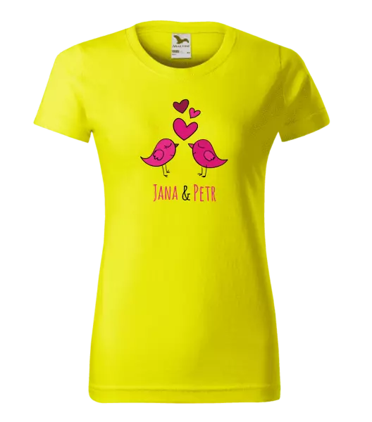 Dámske tričko Vtáčiky s menami