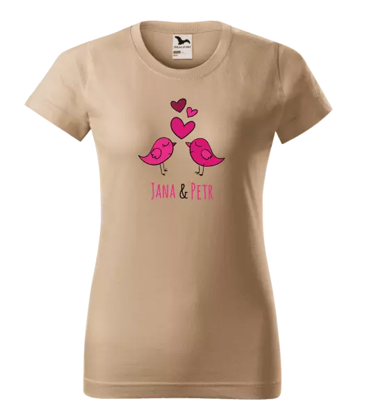 Dámske tričko Vtáčiky s menami