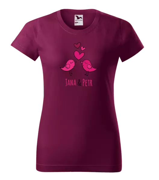 Dámske tričko Vtáčiky s menami