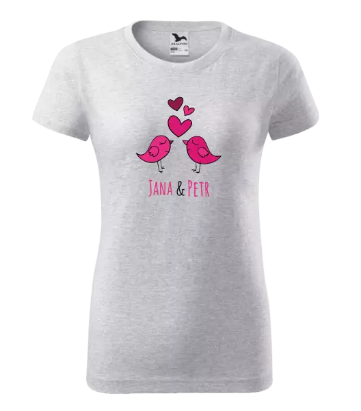 Dámske tričko Vtáčiky s menami