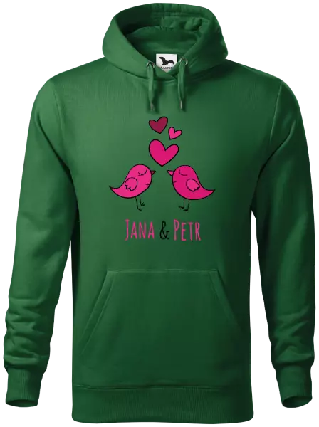 Pánska mikina Vtáčiky s menami