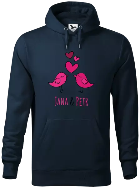 Pánska mikina Vtáčiky s menami