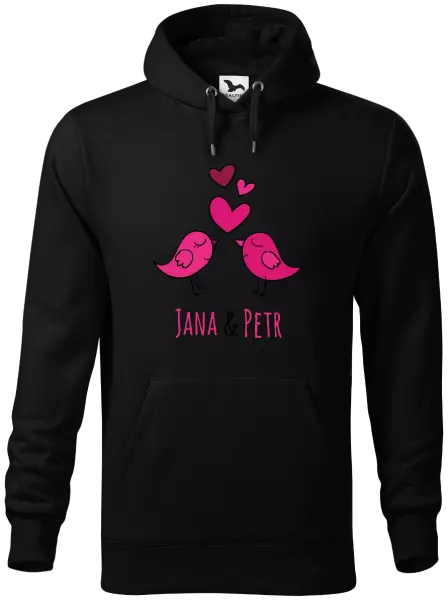 Pánska mikina Vtáčiky s menami