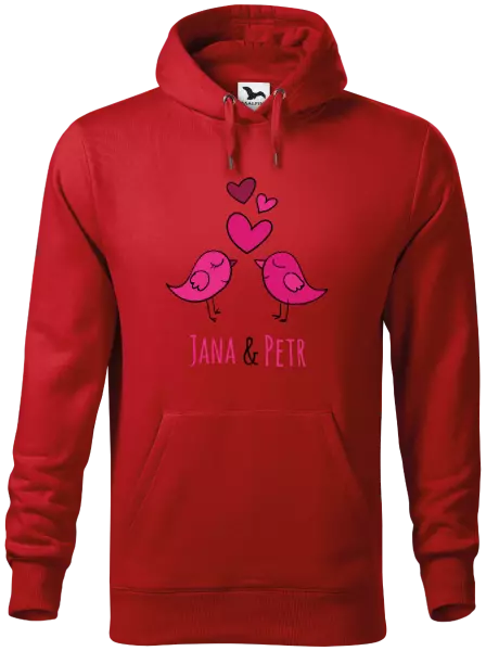 Pánska mikina Vtáčiky s menami
