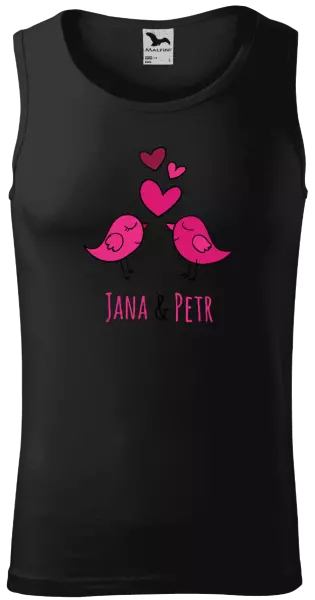 Pánske tielko Vtáčiky s menami