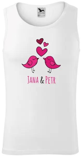 Pánske tielko Vtáčiky s menami