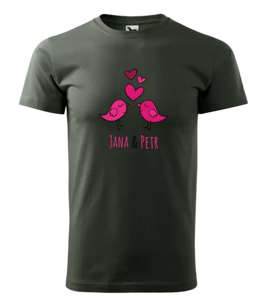 Pánske tričko Vtáčiky s menami